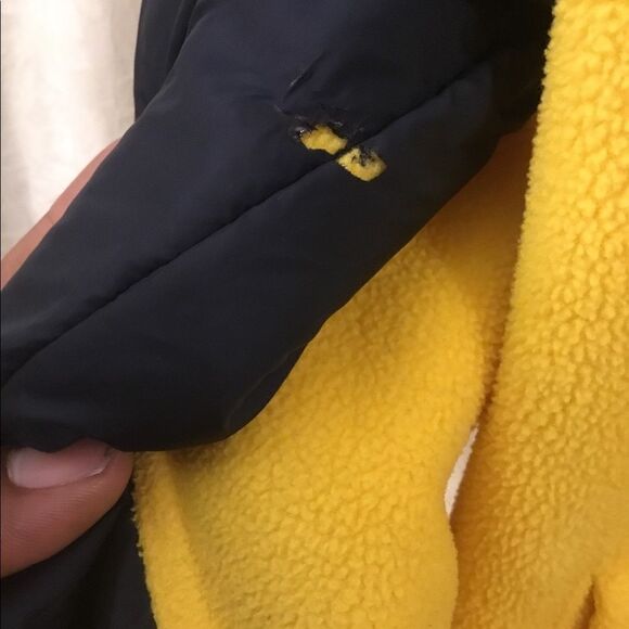 VTG Tommy Hilfiger Men’s Fleece Jacket Yellow Blue - Picture 6 of 6